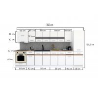 Bucatarie MARINA NEW 350 A Stejar Sonoma